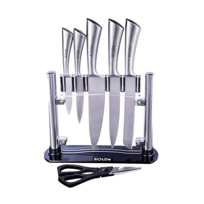 

BOLDE SUPER KNIVES TITANIUM PISAU SET DENGAN GUNTING + HOLDER SDVD6545DV