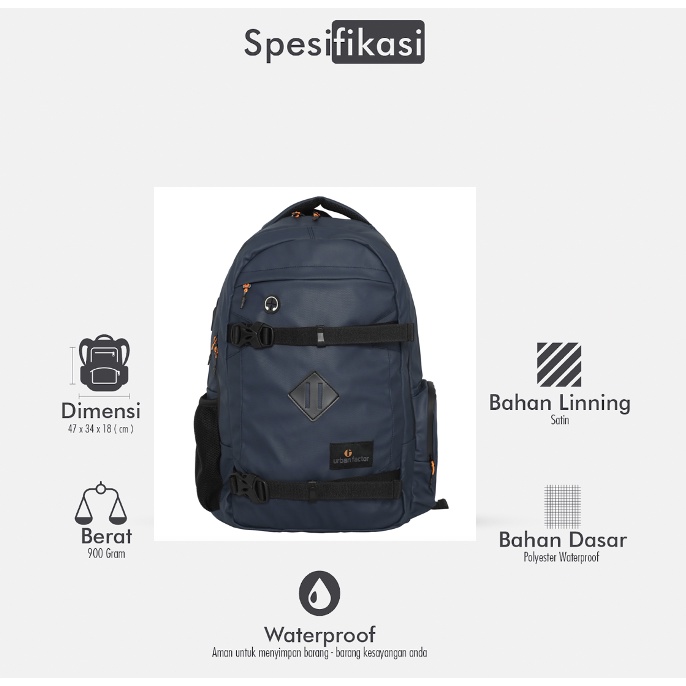 STRONG FIGHTER NAVY |ManNeedMe x URBAN| Tas Ransel Pria Tas Backpack ORIGINAL