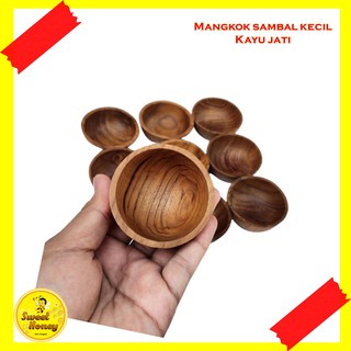 MANGKOK SAMBAL KECIL KAYU JATI Shopee Indonesia