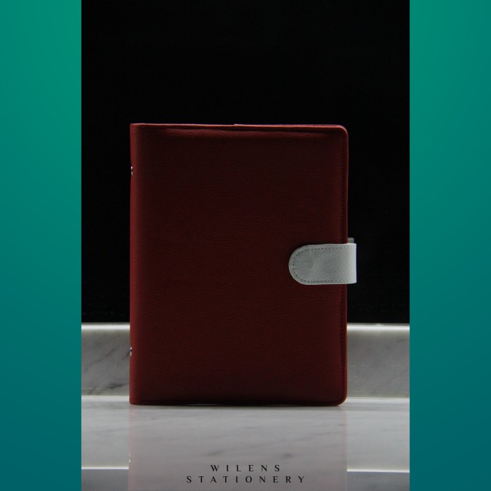 

[RESTOCK] AGENDA BINDER KULIT A5 / MOTIF POLOS WARNA / RING 20 / NOTEBOOK - Merah