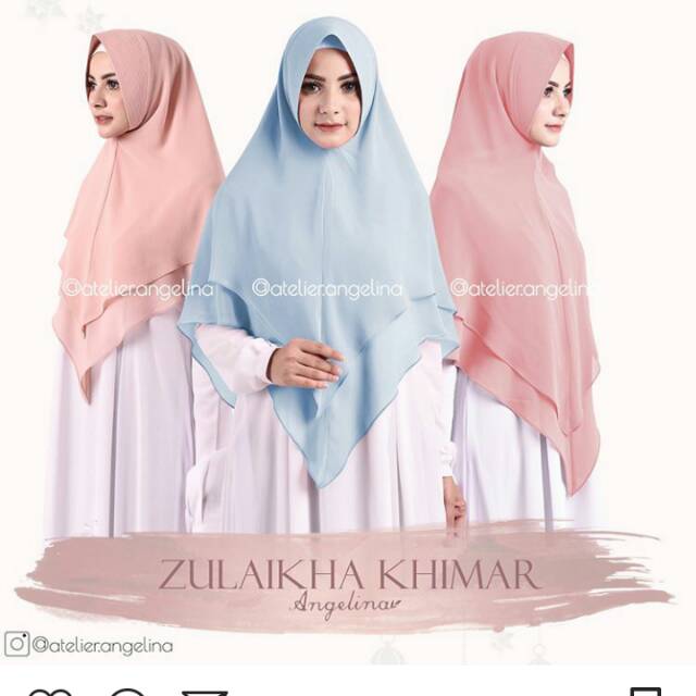 zulaikha khimar dusty pink M