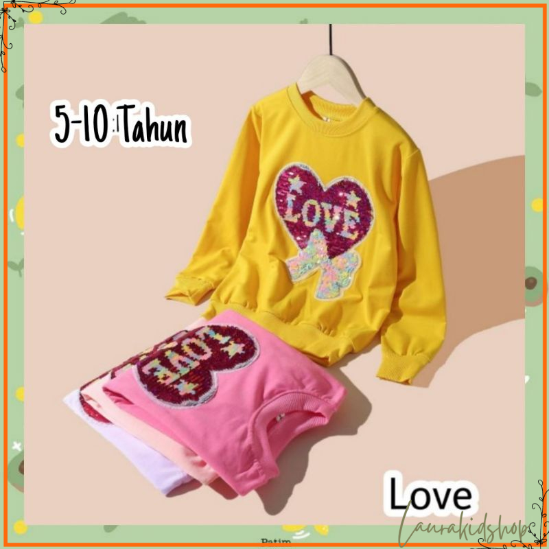 Sweater Usap Anak Perempuan Import Premium 5-10 Tahun Laurakidshop