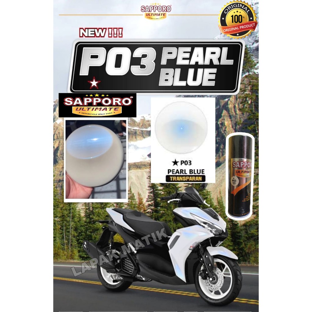 Pilok Sapporo Ultimate PEARL BLUE P03 MUTIARA 400ml