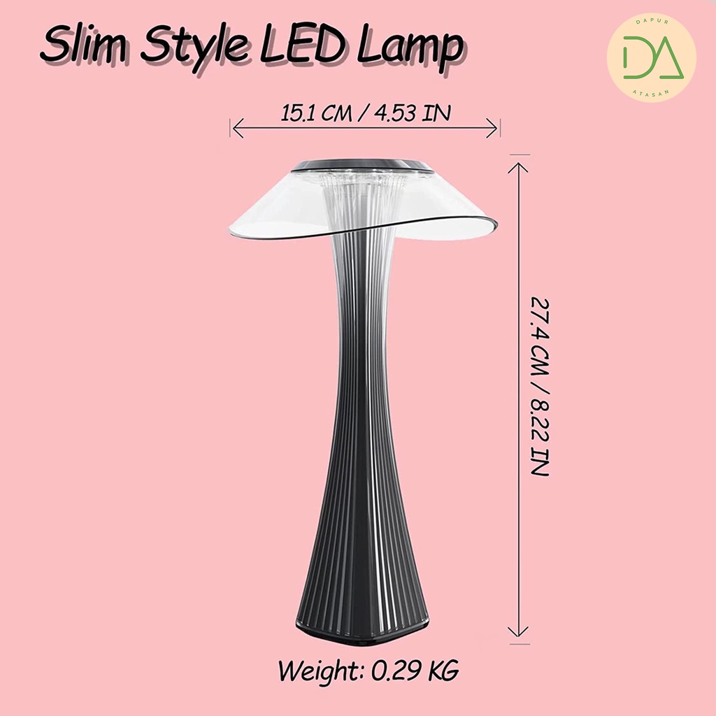 LED Modern Desk Lamp Lampu Meja Estetik Kekinian Touch Lamp