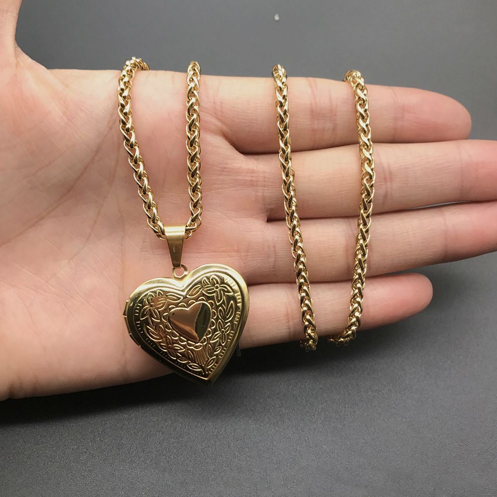 WONDERFUL Gift Necklace Fashion Pendant Photo Picture Locket Chain Lover Friend Men Women Jewelry Heart Shaped/Multicolor