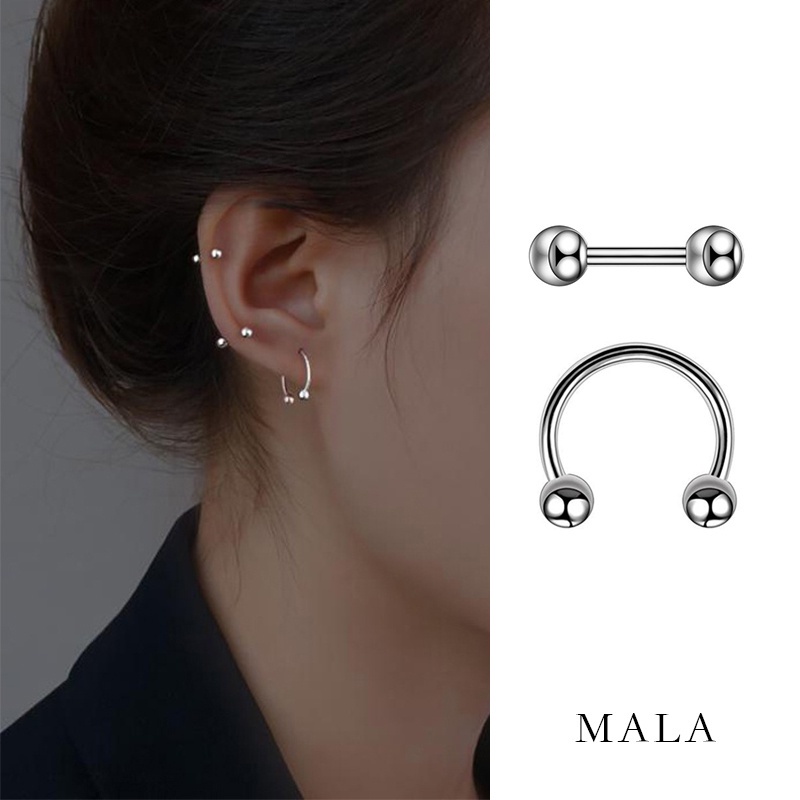 1 Pc Anting Bahan Titanium Steel Gaya Korea