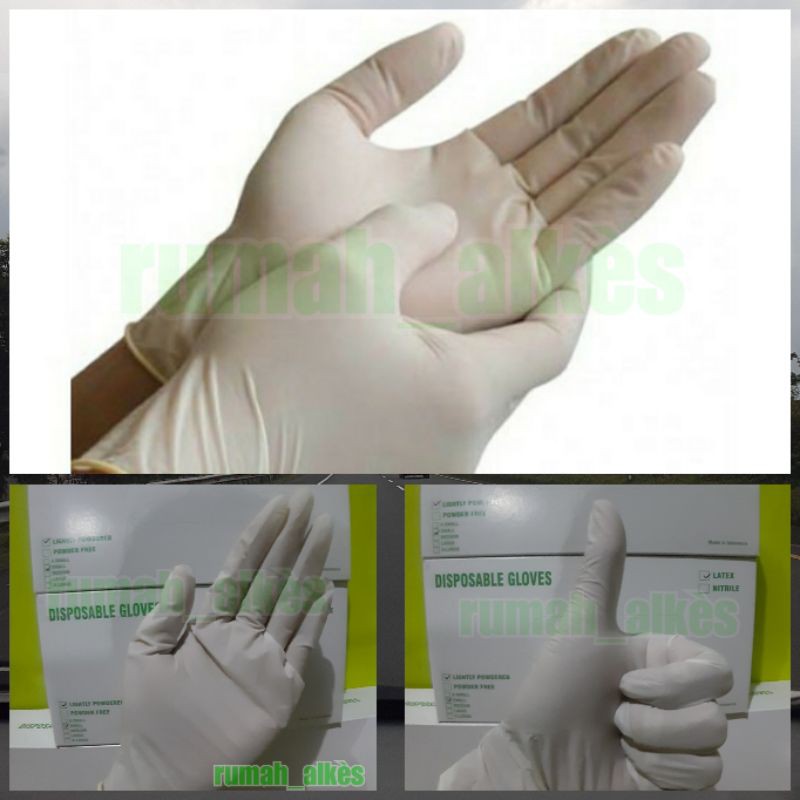 DISPOSABLE GLOVES ECERAN / SARUNG TANGAN LATEX MURAH / SARUNG TANGAN SATUAN