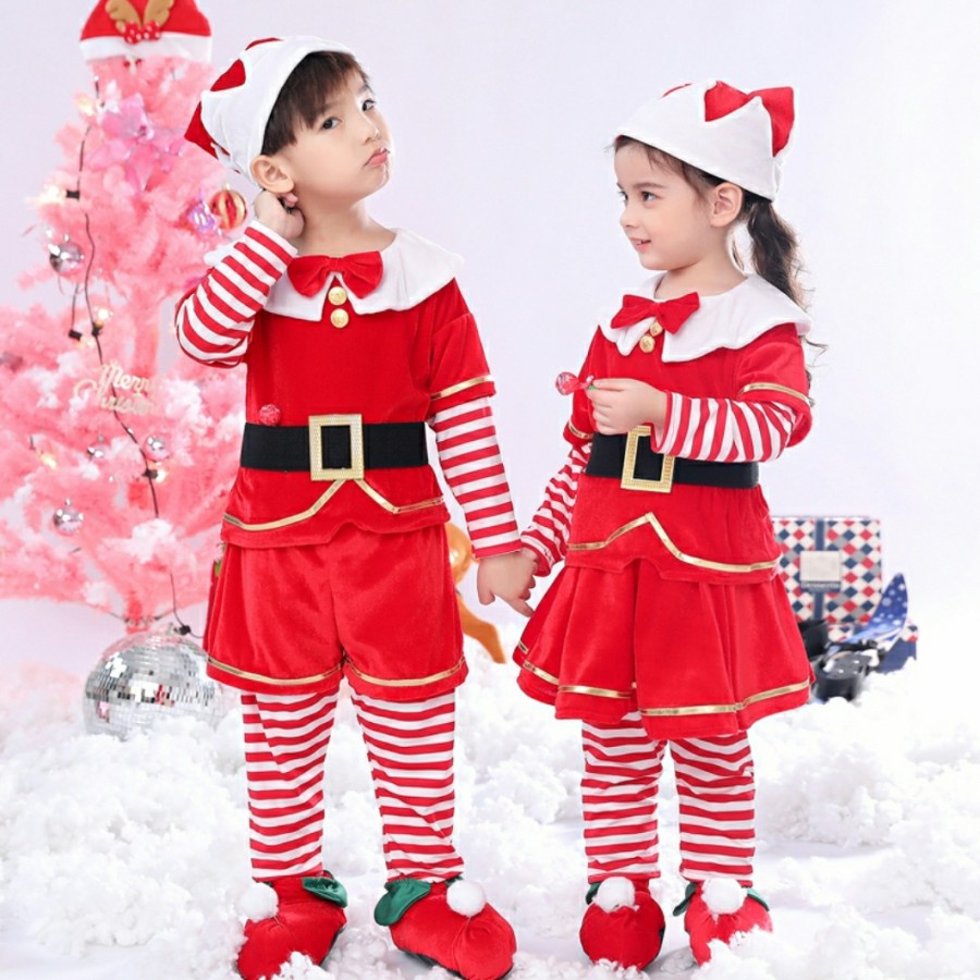 Santa costume kids christmas costume kostum natal anak santa claus