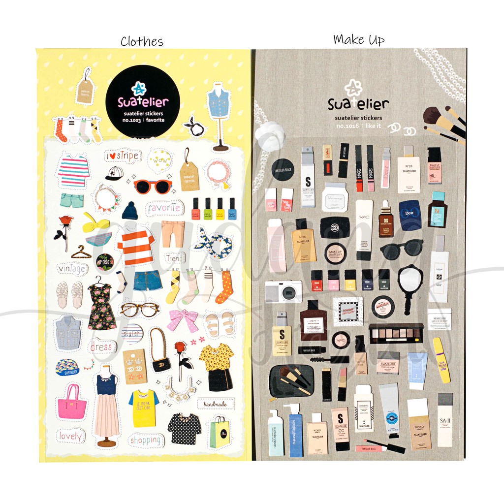 Stiker Fashion Baju DIY Scrapbook Kado Hadiah Lucu Unik Sticker Korea GH 303003