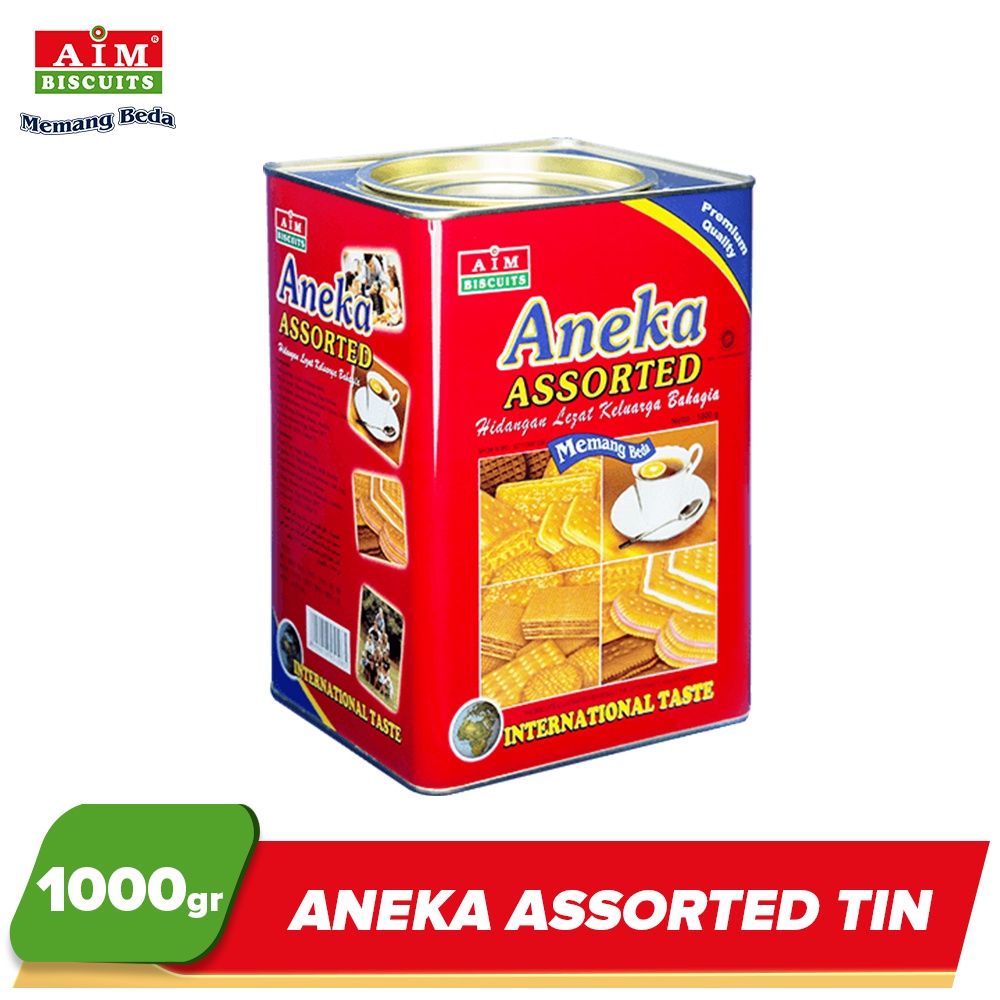 

AIM Aneka Assorted 1000g / Kaleng Biskuit AIM Assorted 1Kg