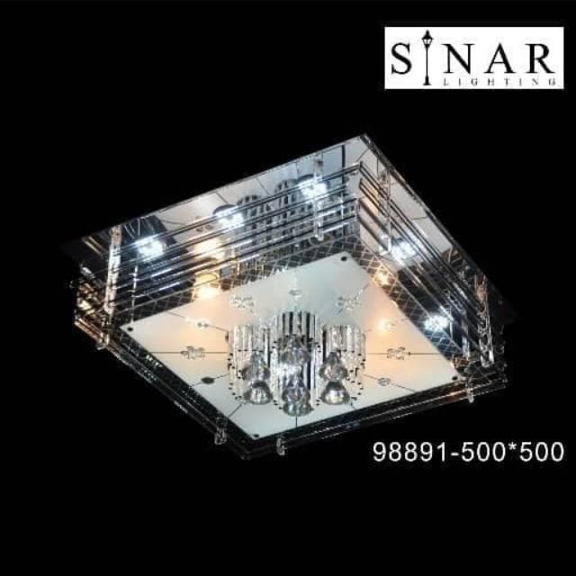 Lampu plafon kristal remote 98891/50