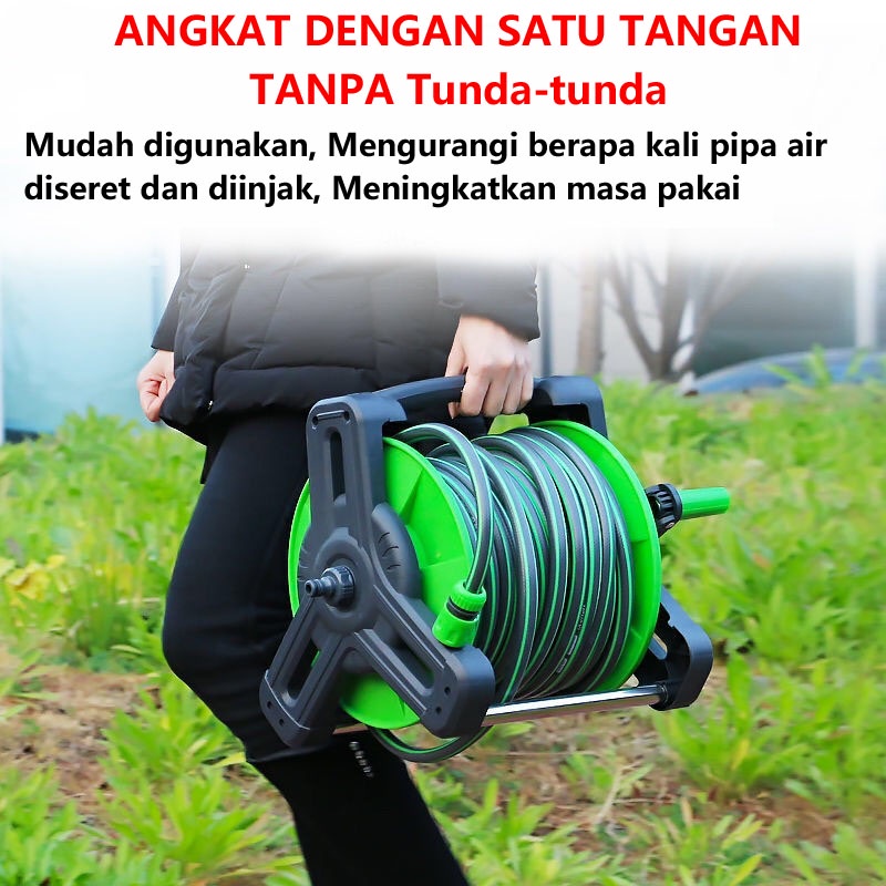 30M Hose Reel Set Gulungan Selang Dengan Selang Air Selang Air Tahan Lumut