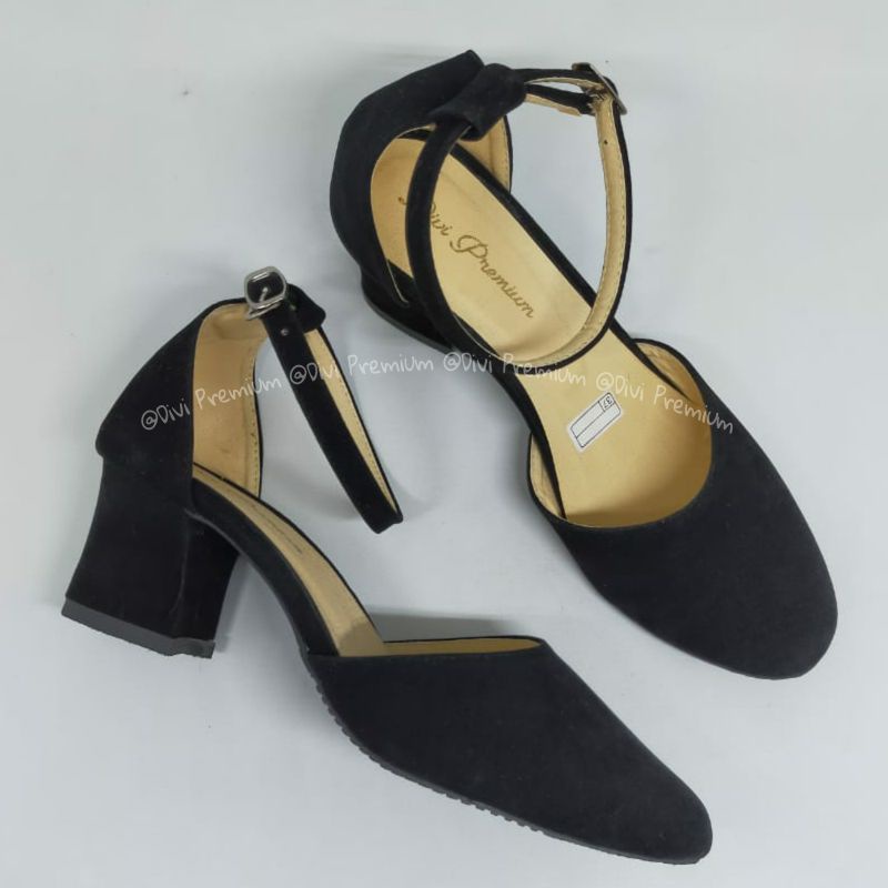 PROMO 12.12 BIGSALE Heel Kantor Kasual Pd367 Heel Warna Hitam