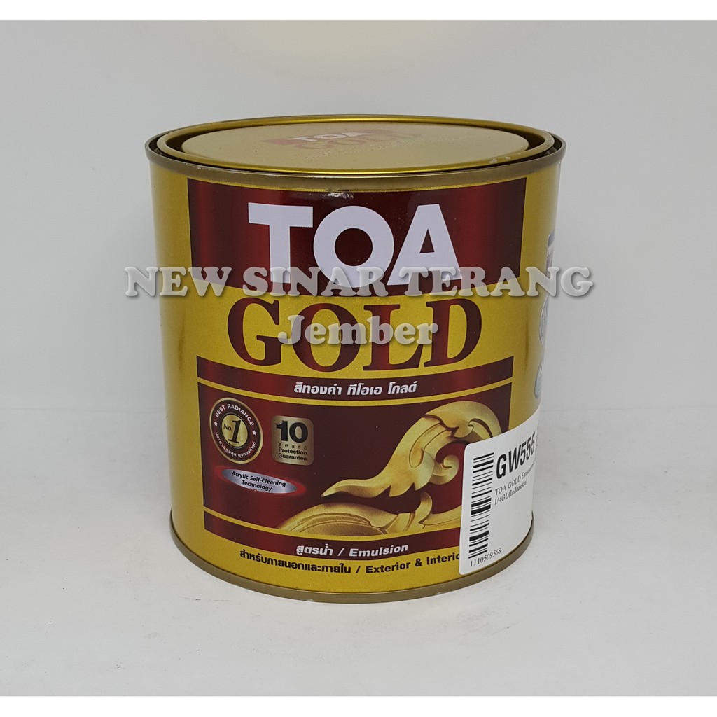 Cat TOA Gold GW555 1 Liter WATER BASED (utk Wilayah Sumsel, Lampung, Jawa & Bali)