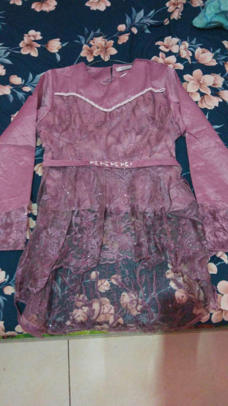 Maura Couple - Sania Ruffle Batik Couple Ori Ndoro Jowi Dnt Set Couple Aleena Purple // Ar Grosir