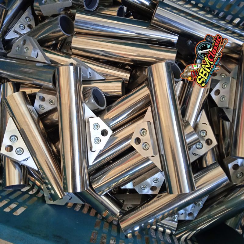 Kupingan cnc pangkon lampu cnc stanlis GL MEGAPRO TIGER CB GL100