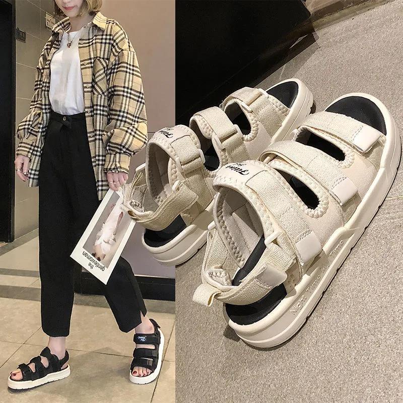 SW79 Sandal Tali Wanita Korean Fashion Sendal Wedges Sandal New Fashion Style Sandal Sol Tebal COD