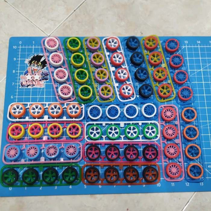 velg medium + ban warna polos Rep tamiya