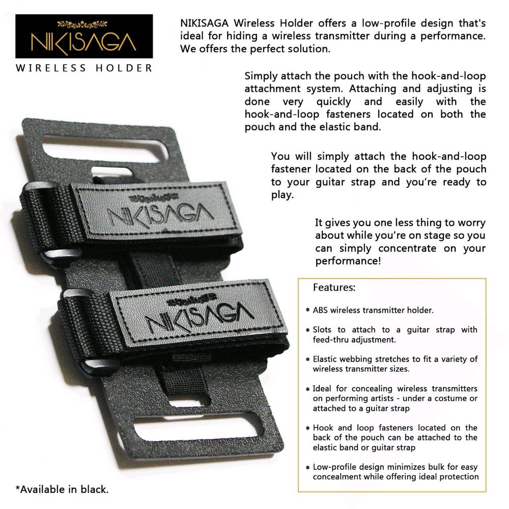 Nikisaga Wireless Holder For Standard Strap - Wireless Gitar dan Bass