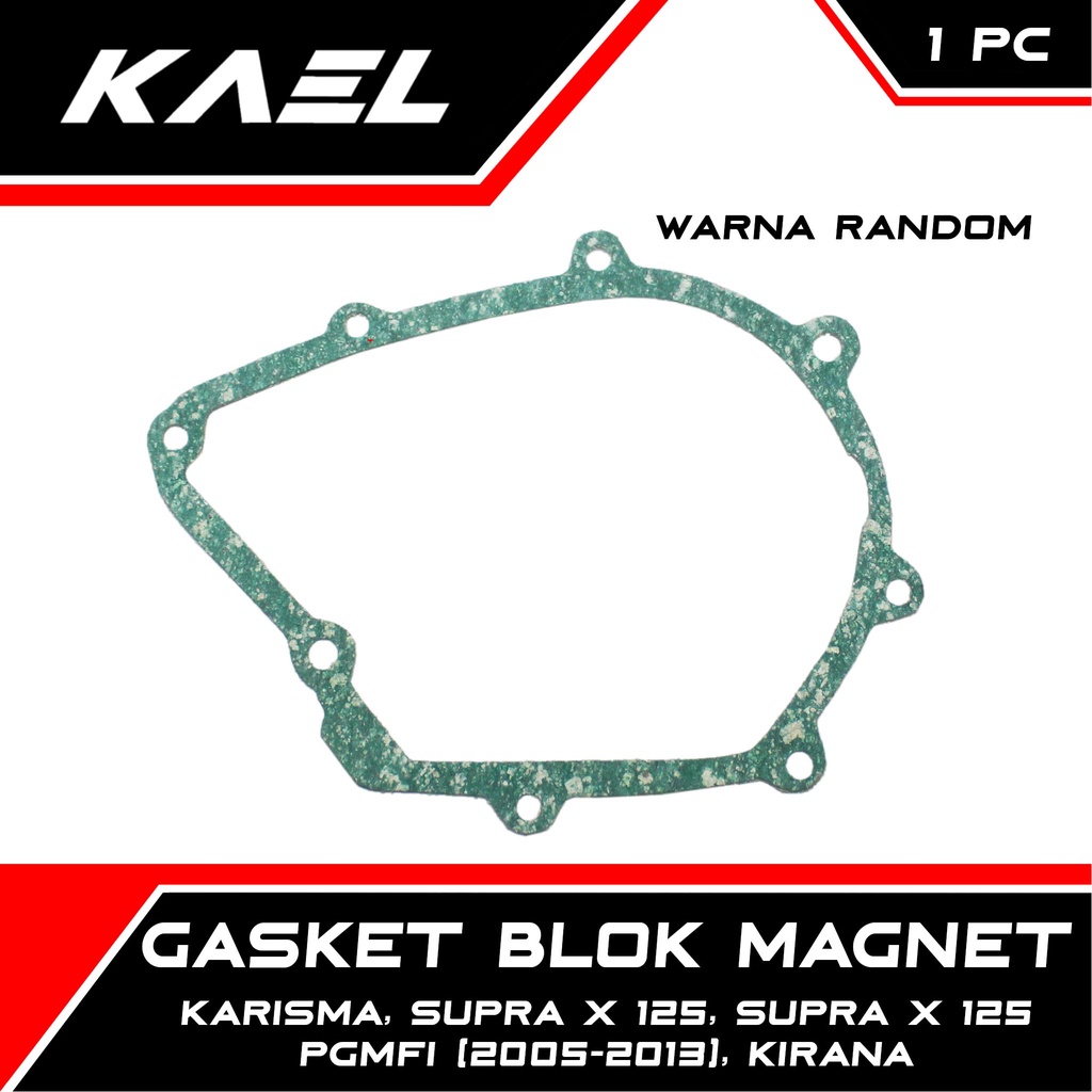 Gasket Block Magnet Honda Karisma &amp; Supra X 125-PGMFI 2005-2012 &amp; Kirana Paking-Packing Blok Kiri