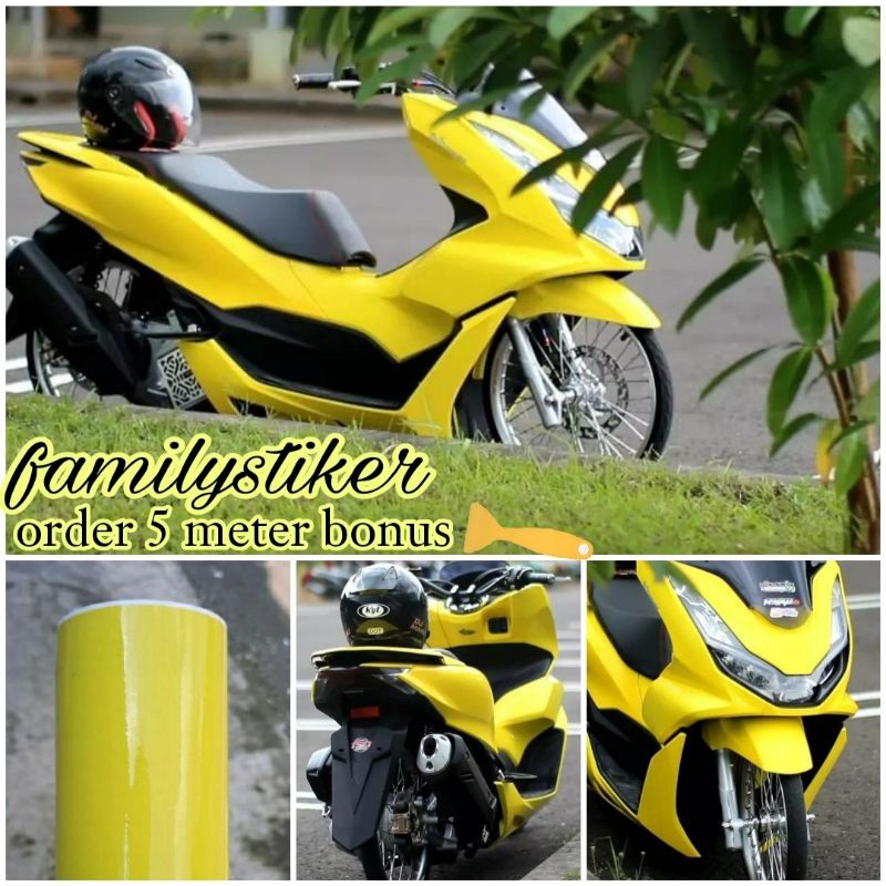 Sticker Skotlet Kuning lemon Doff Scotlet Kuning lemon Glosy Scotlet Kuning Setiker Kuning