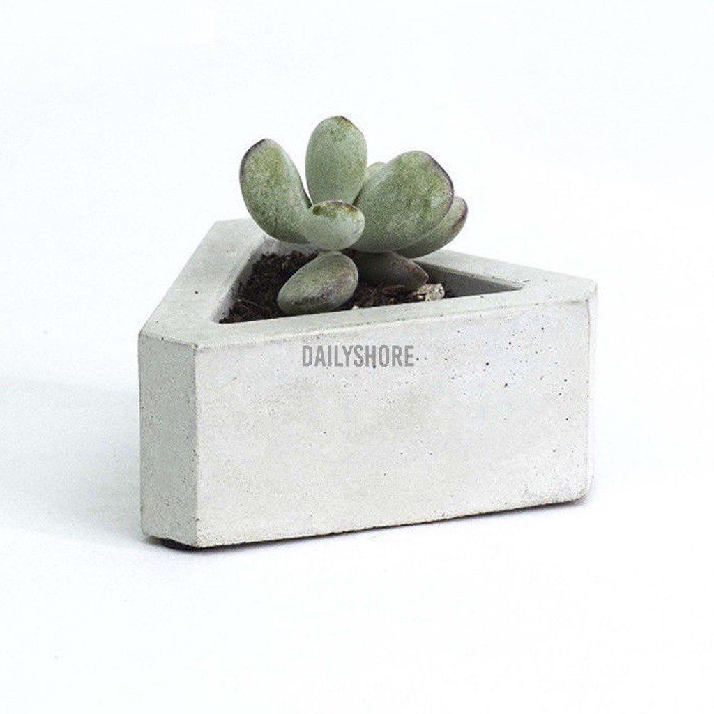 Triangle Mimi Flower Pot Silicone Mold DIY Succulent Planter Concrete Craft Tool 