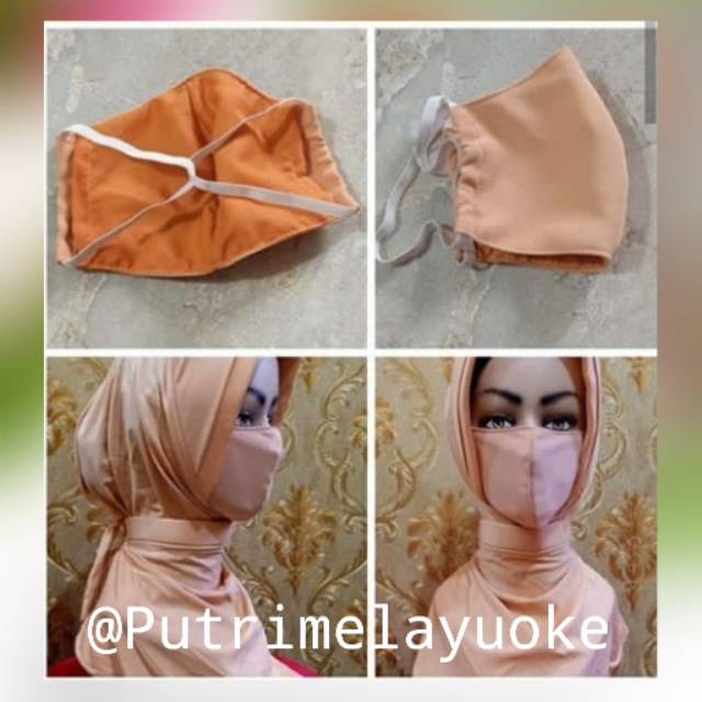 Jilbab Dharmawanita + Masker (Terpisah)