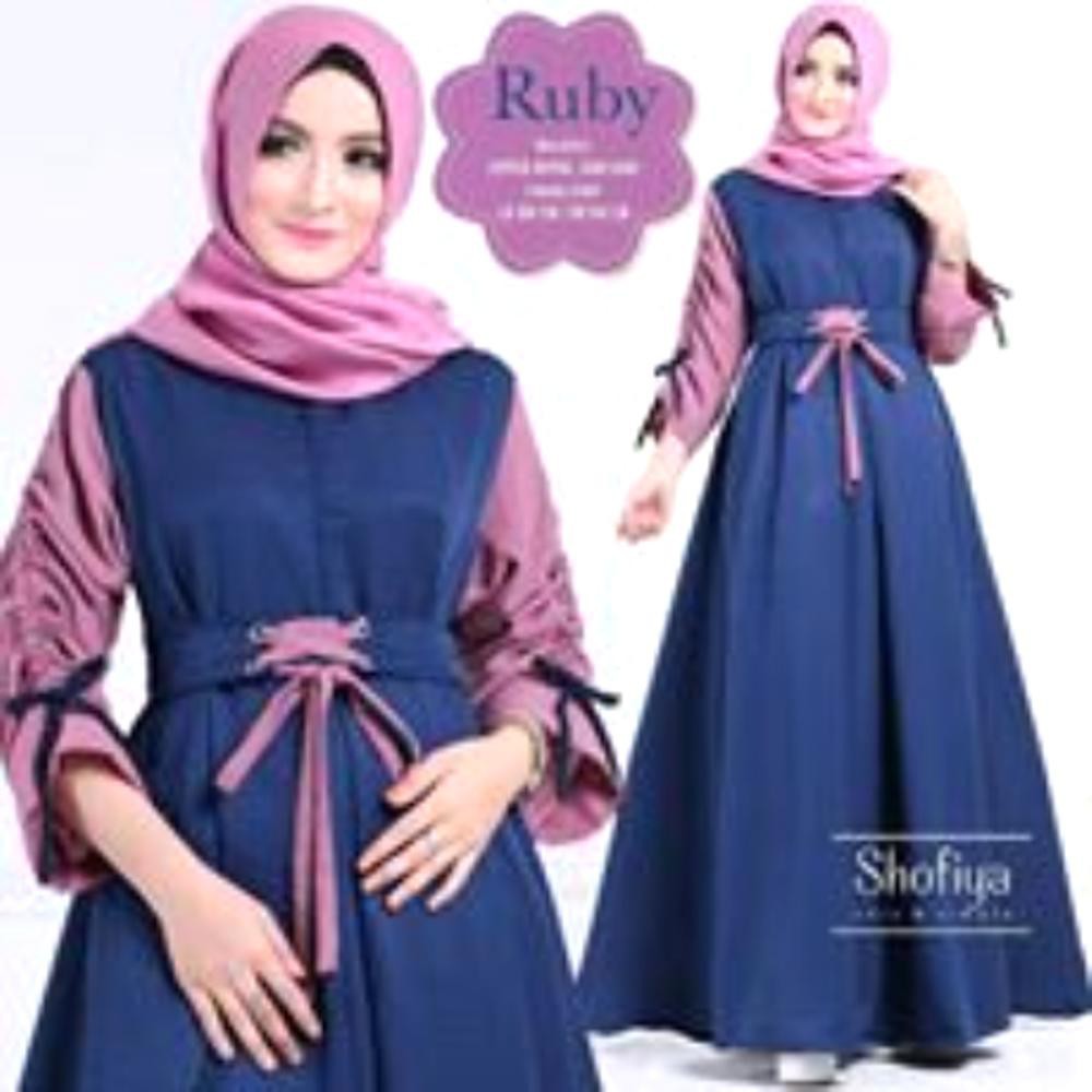 GAMIS ABAYA HANUM JUBAH BORDIER MERAK CANTIK POLOS BAHAN 