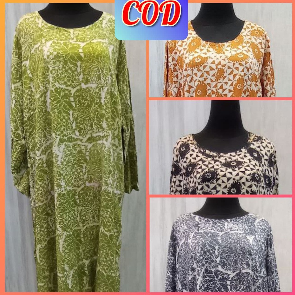 [COD]LONGDRESS LOWO KLOK LENGAN PANJANG JUMBO | LONGDRES LOWO BATIK IMAN ADEM