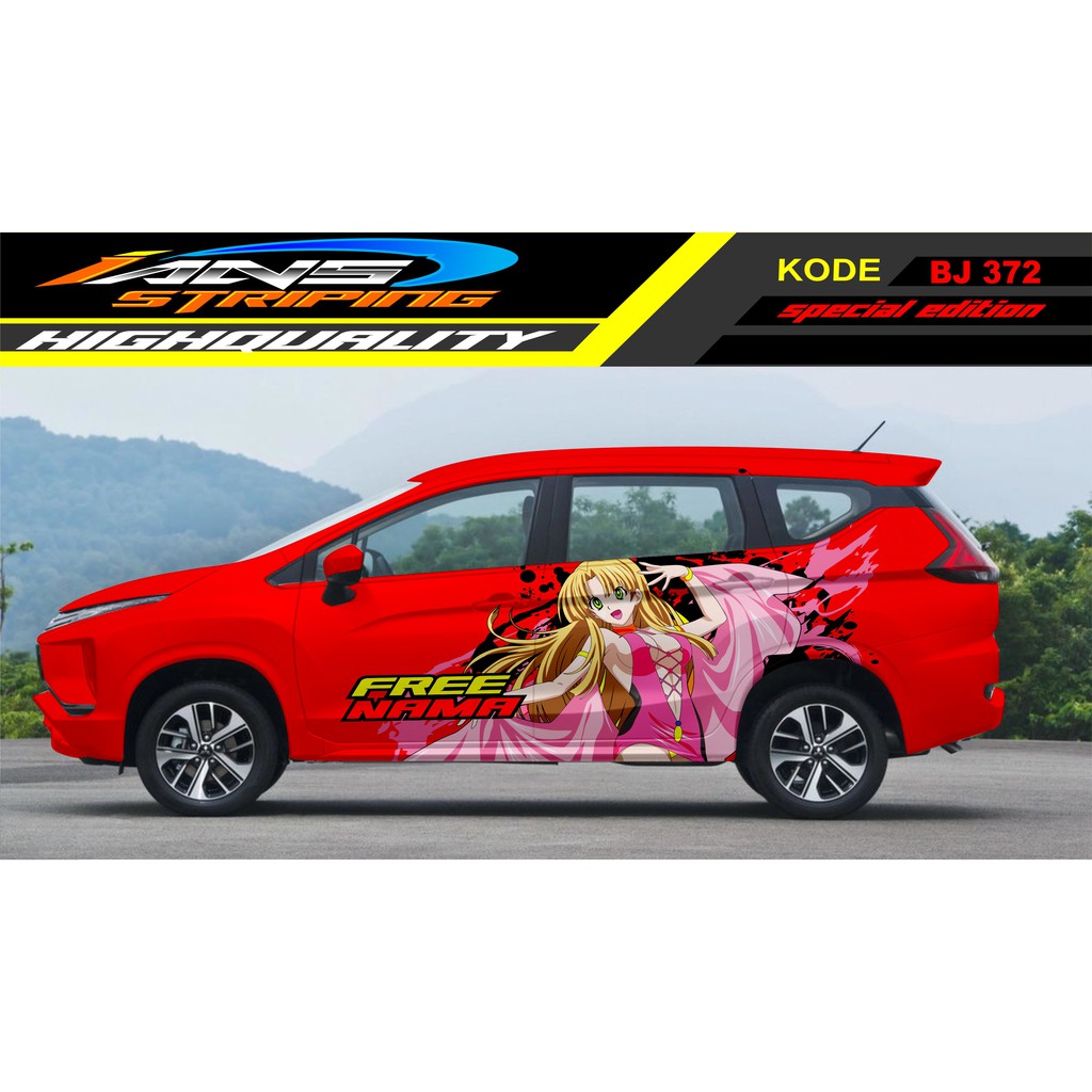 STICKER MOBIL XPANDER / STIKER MOBIL JAZZ, INNOVA, PAJERO / VARIASI STIKER MOBIL KARTOON ANIMASI