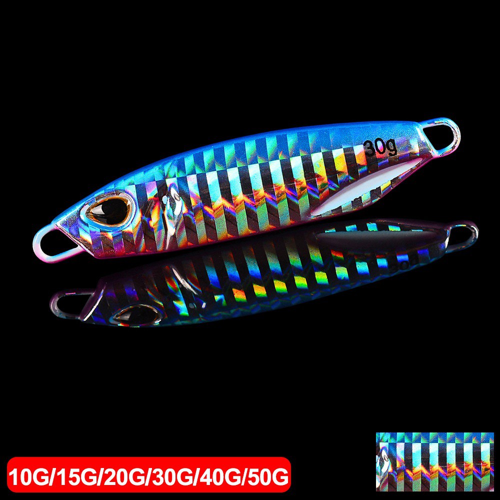 Shengyao 1Pcs Umpan Pancing Jig Metal Laser 3d Jepang Duo 10g/15g/20g/30g/40g/50g Fishing Lure Ikan Bass Bait