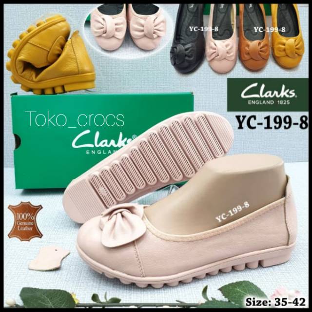 NEW !!! Sepatu Clarks radial Bow/sepatu wanita clarks kulit asli/Clarks radial bow