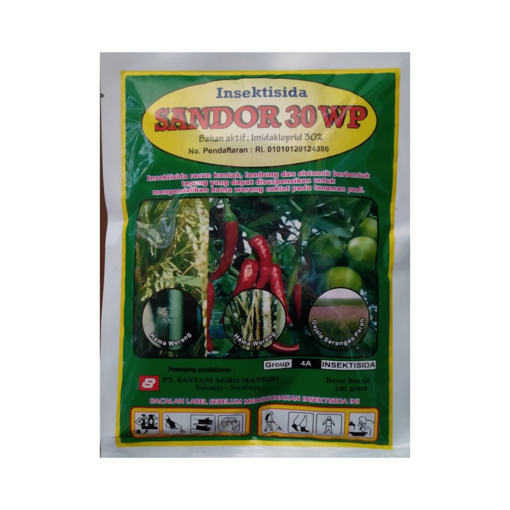 Sandor 30 wp Insektisida Pengendali Hama wareng Coklat pengganggu tanaman / Obat Hama 100gram