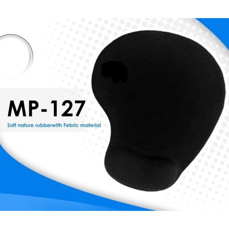 Mouse Pad MIKUSO MP-127 Mousepad with Wrist Pad Anti Slip Alas Karet