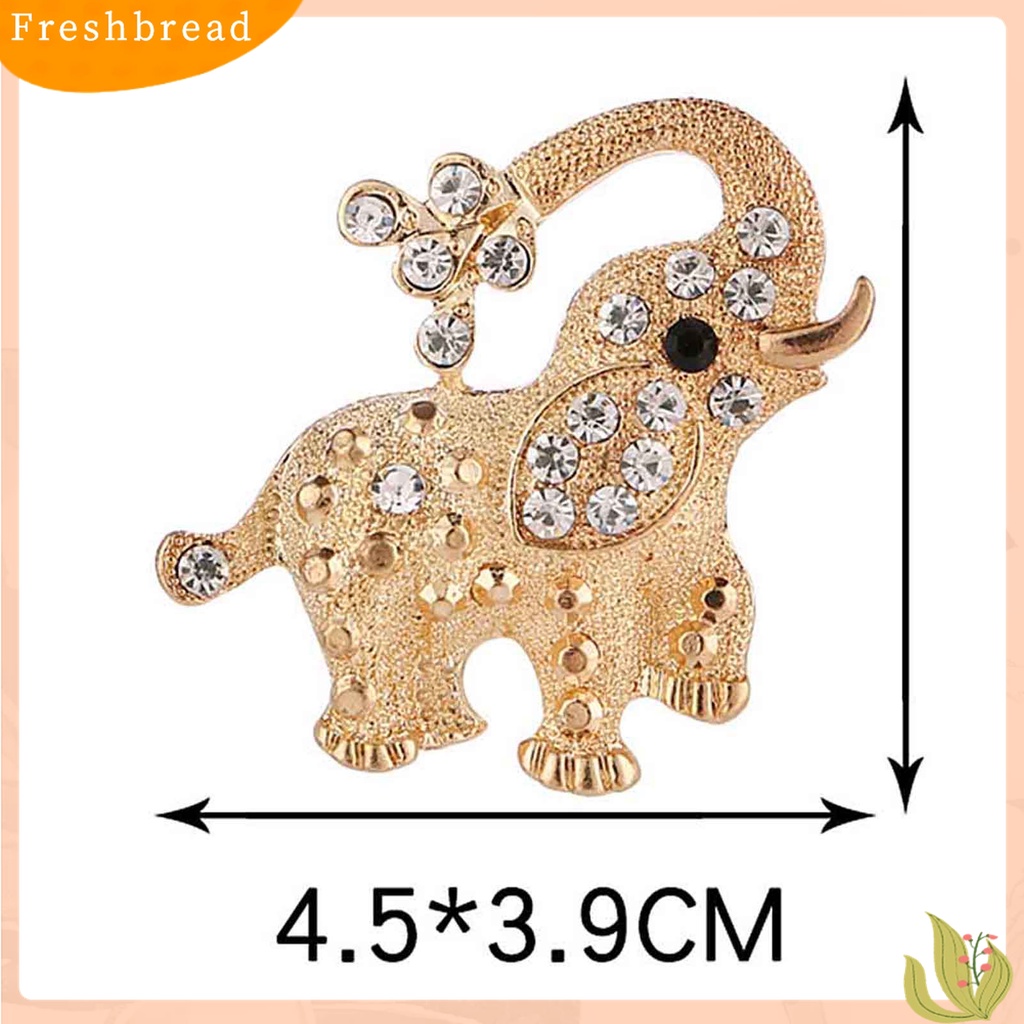 [ TERLARIS]Brooch Pin Elephant Shape Eco-friendly Alloy Scarf Shawl Badge for Gift