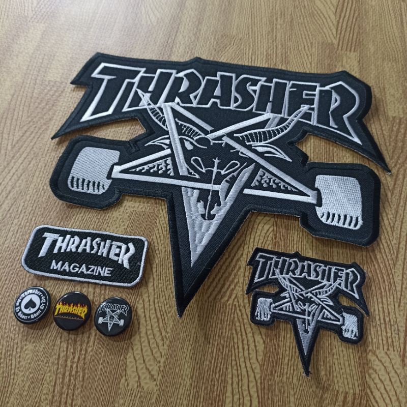 Backpatch bordir Thrasher satu set best quality