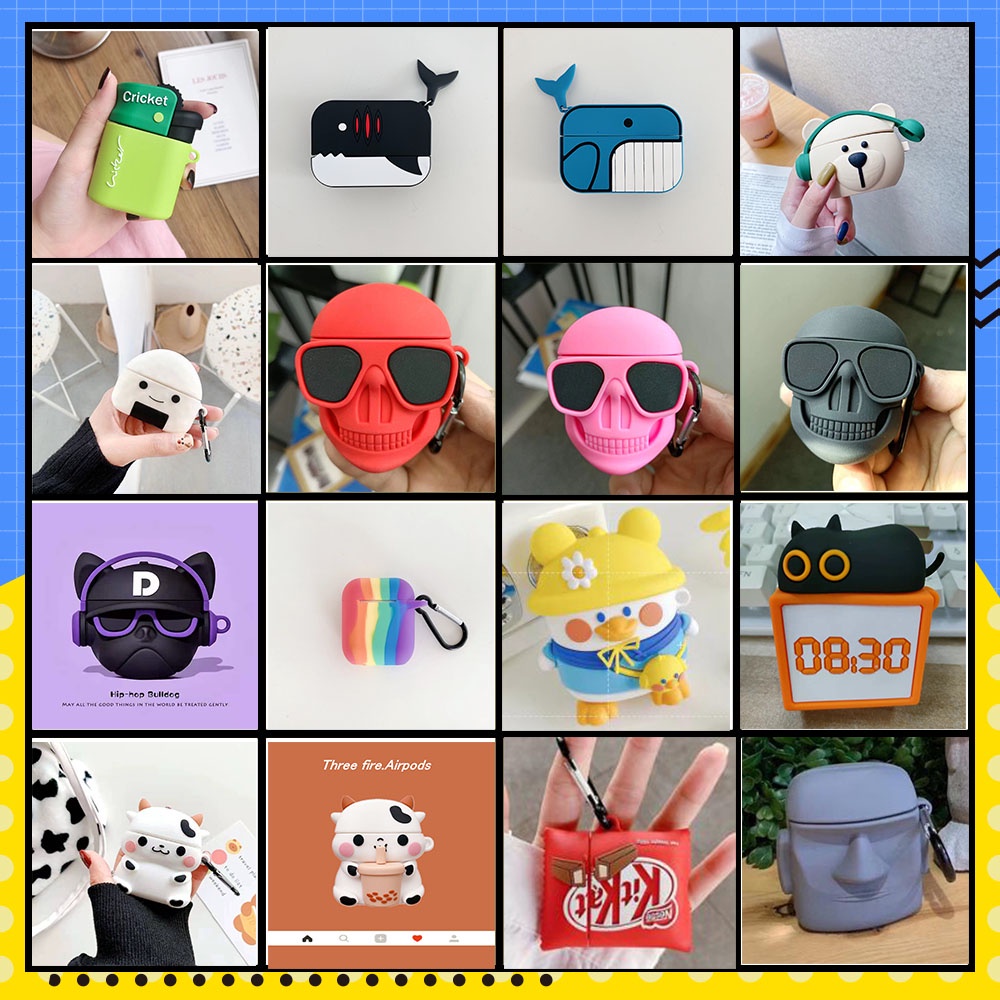 Soft Case Pelindung Earphone Desain Kartun Beruang 3d Untuk Airpods 1 2 3 pro I13 pro Inpods 3 13 12 I11 I9S I23 Airpods3 TWS