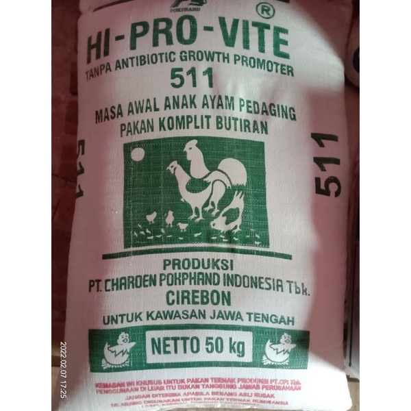 Pur Ayam 511 Asli Original 100% Charoen Pokphand Cirebon Pur Anak Ayam Pur Penggemuk Voer Ayam