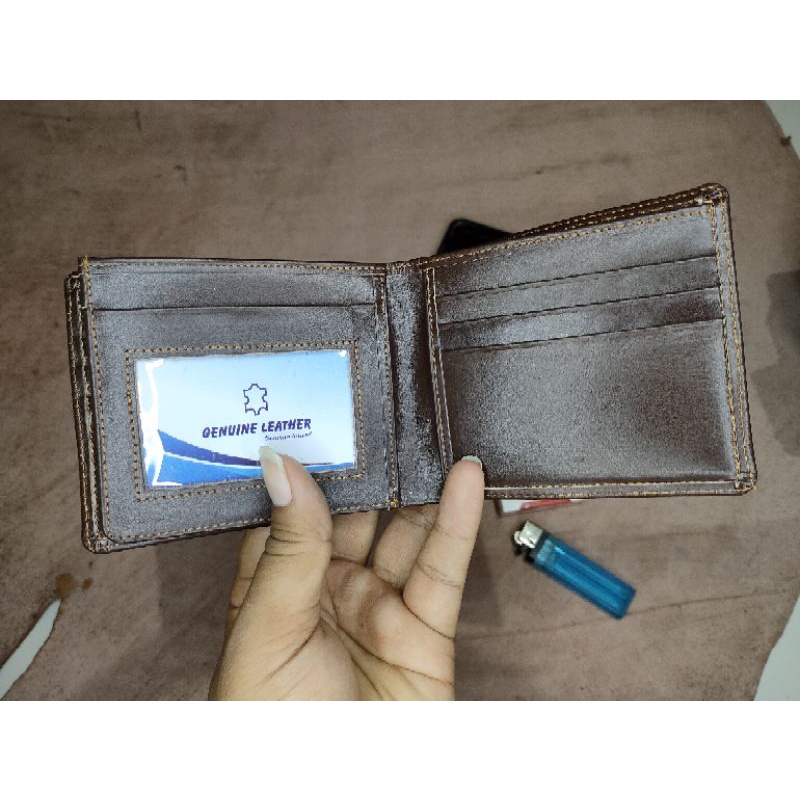 Dompet 100% kulit sapi asli 3 dimensi in 1