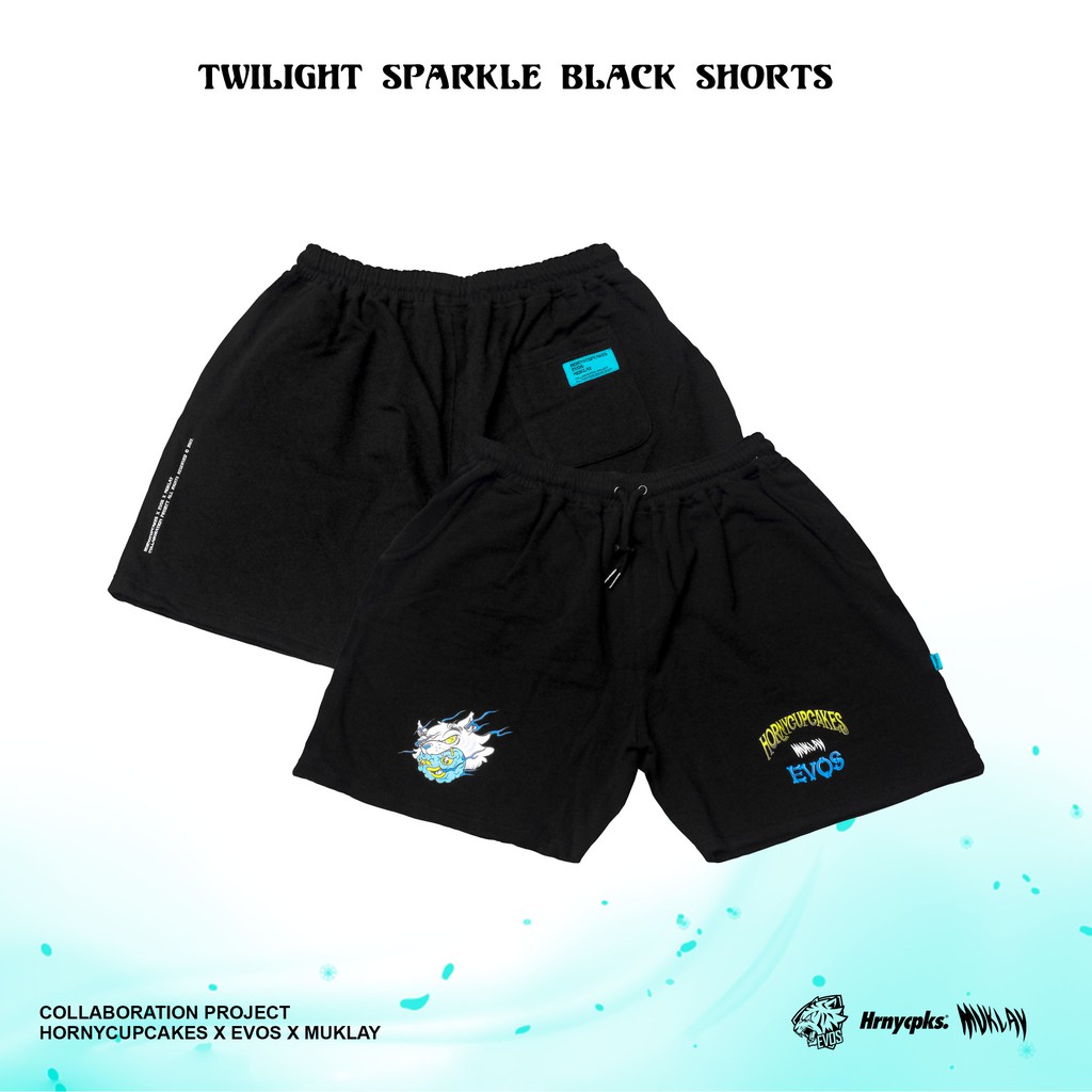 Hornycupcakes X Muklay X Evos - Twilight Sparkle Black Short Pants