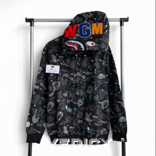 HODIE GLOW IN THE DARK LIMITED STOCK BAPE GALAXY GLOW