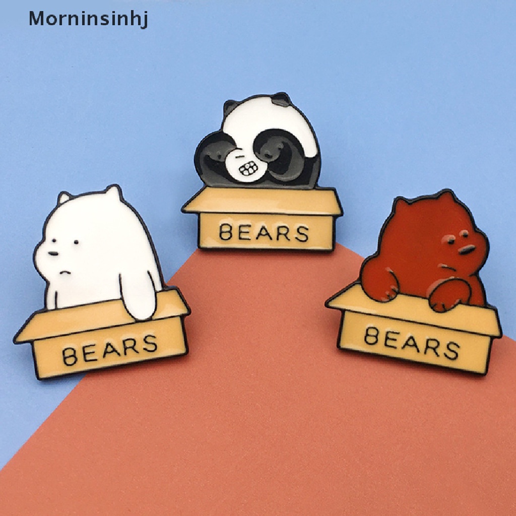 Mornin Panda Kecil Enamel Bros Lencana Pin Tas Kerah Dekorasi Perhiasan Aksesoris id