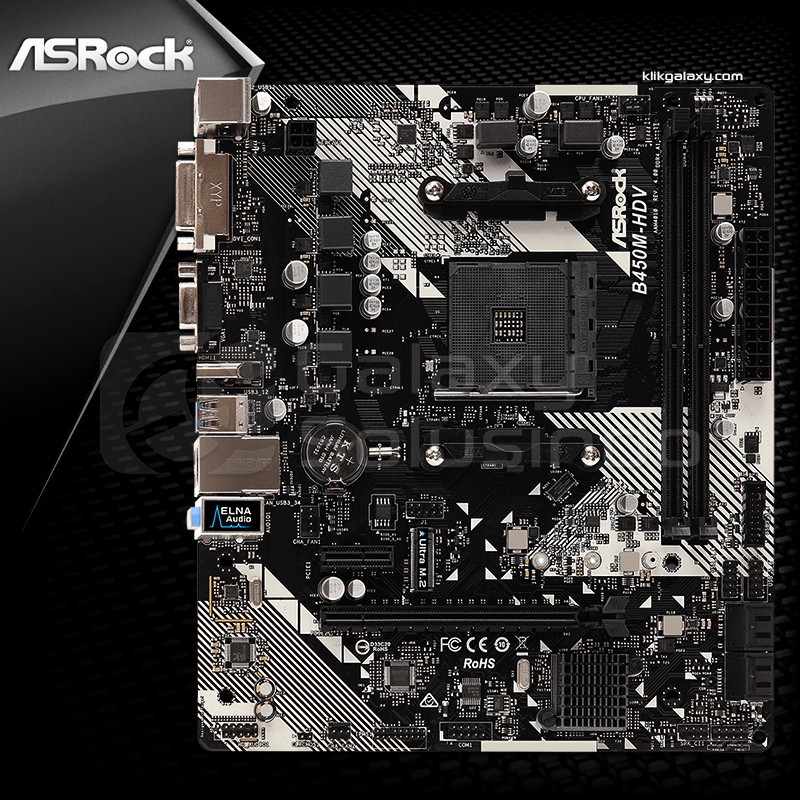 Asrock B450M HDV  AM4  B450  DDR4