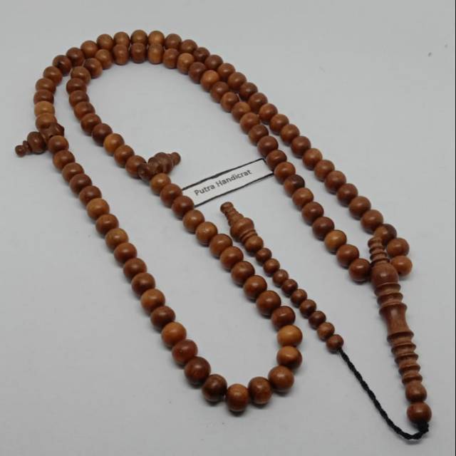 Tasbih kayu stigi asli tasbih 99 butir/tasbih kayu bertuah santegi asli