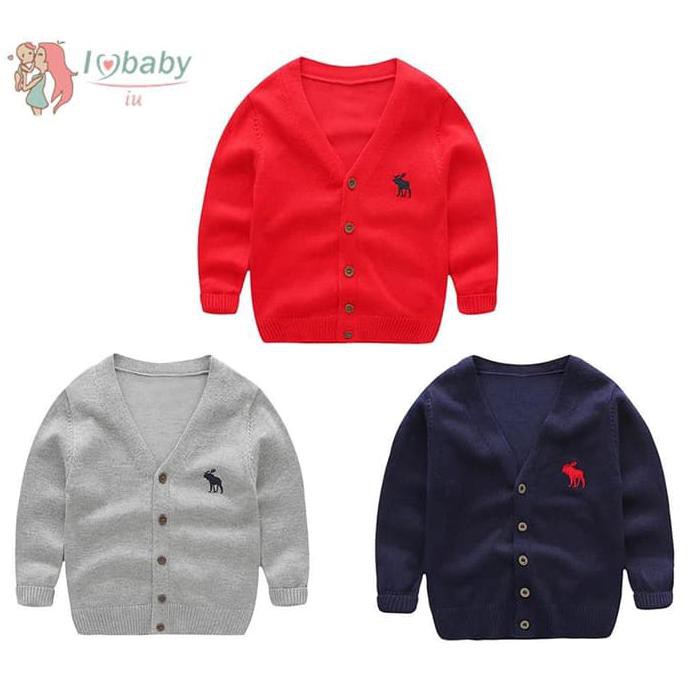 Pengiriman Cepat IU Cardigan Rajut Anak Laki-Laki Perempuan Lengan Panjang PROMO | CUCI GUDANG | ON