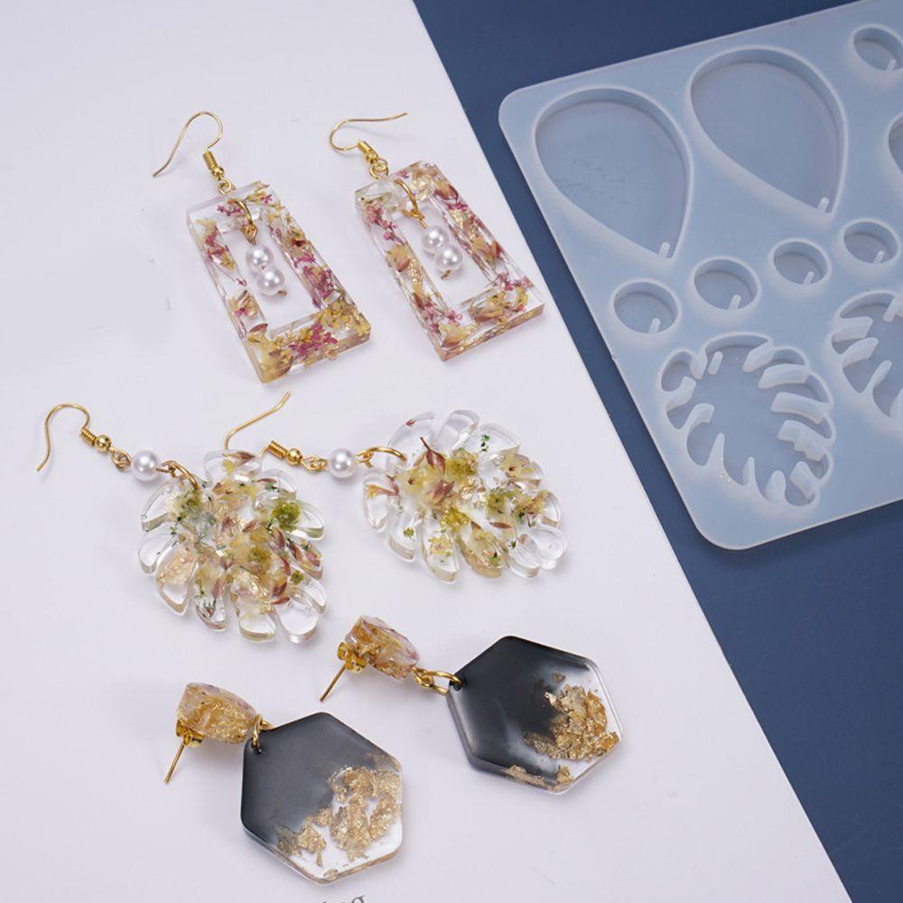 Solighter Earrings Resin Mold Handmade Cetakan Silikon Kristal Epoxy UV Buatan Tangan