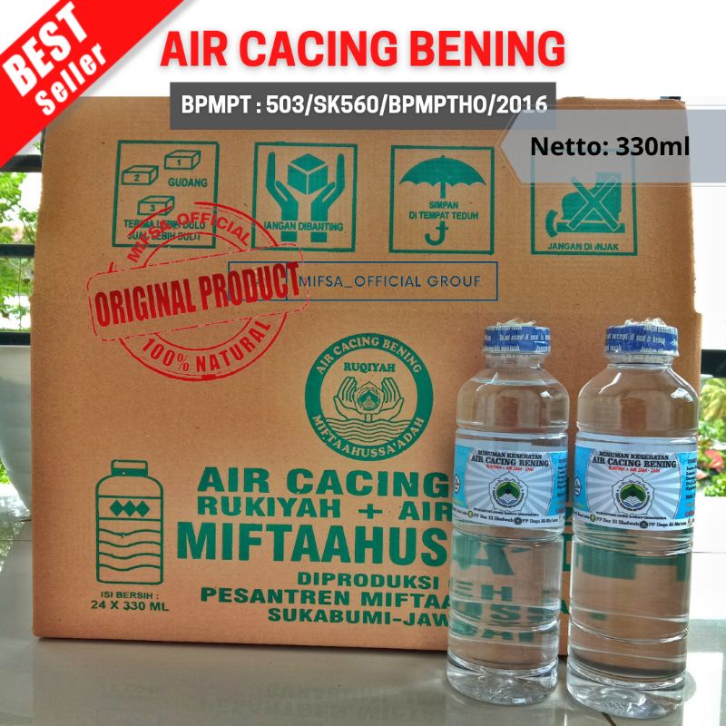 

[1dus] ASLI Air Cacing Kalung Bening + Air Zamzam 330ml