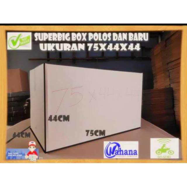 

Kardus polos baru ukuran 75x44x44