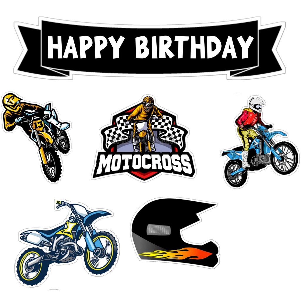 

TOPPER CAKE ULANG TAHUN / HIASAN KUE MOTORCROSS