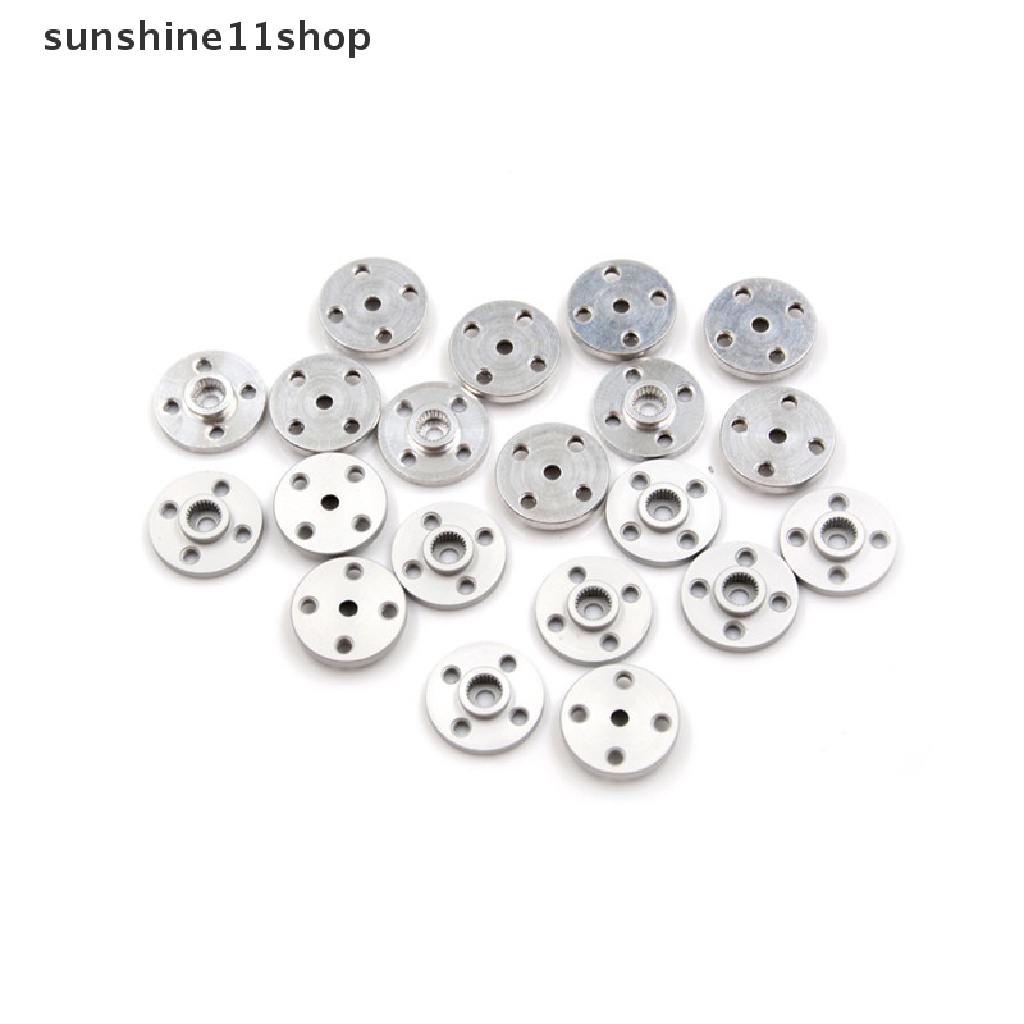 Sho 10pcs Disk Metal Servo Arm 25T Matal Horns Untuk MG995 MG996R rc Servos Robot